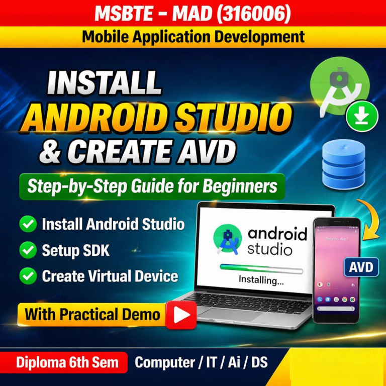 Install Android IDE and Create Android Virtual Device | MAD 316006